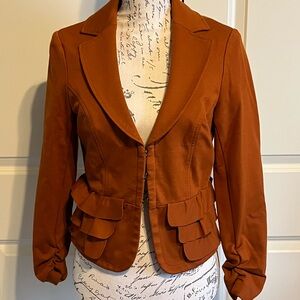 INC 3/4 Sleeve Rust Knit Jacket